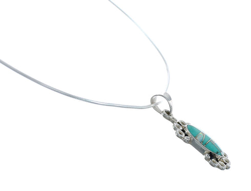 Sterling Silver Turquoise And Opal Inlay Southwestern Italian Snake Chain Necklace Set AX129073